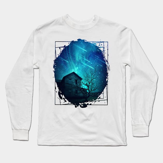 haunted house Long Sleeve T-Shirt by psychoshadow